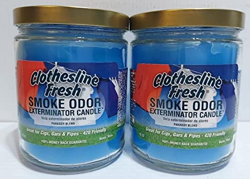 SmokeOdorExterminator13ozJarCandle_ClotheslineFreshSetof2Candles.