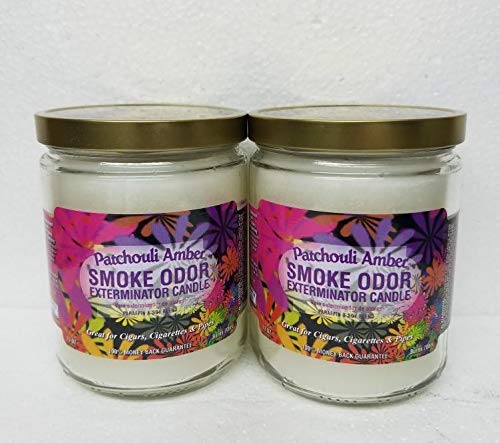 SmokeOdorExterminator13ozJarCandle_PatchouliAmber_Setof2Candles.