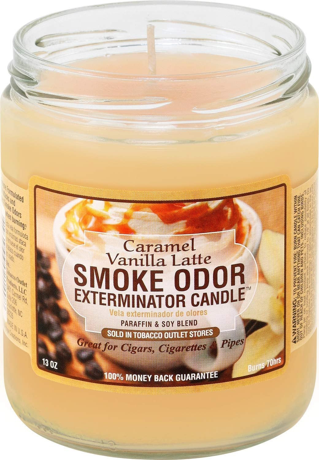 SmokeOdorExterminator13ozJarCandlesCaramelVanillaLatte_Packof2