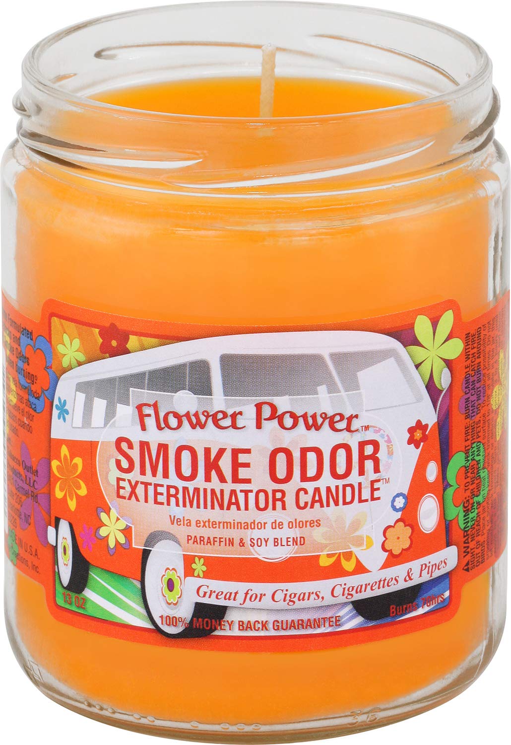 SmokeOdorExterminator13ozJarCandlesFlowerPower_Packof2