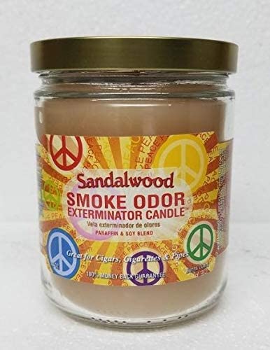 SmokeOdorExterminator13ozJarCandlesSandalwood_Assortment_3_IncludesSandalwood_AppleOrchardandNagChampa.