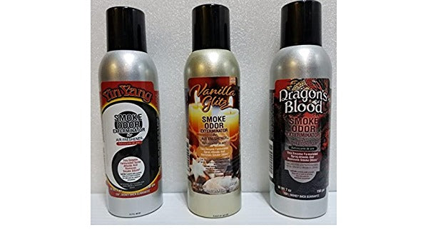 SmokeOdorExterminatorYinYang_VanillaGlitz_Dragon_sBloodSmokeOdorExterminator7ozSpray3Pack_1ofEach