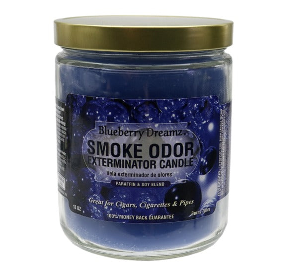 SmokeOdorExterminator_BlueberryDreamzCandle_TIMEONLY_13oz_13Ounce