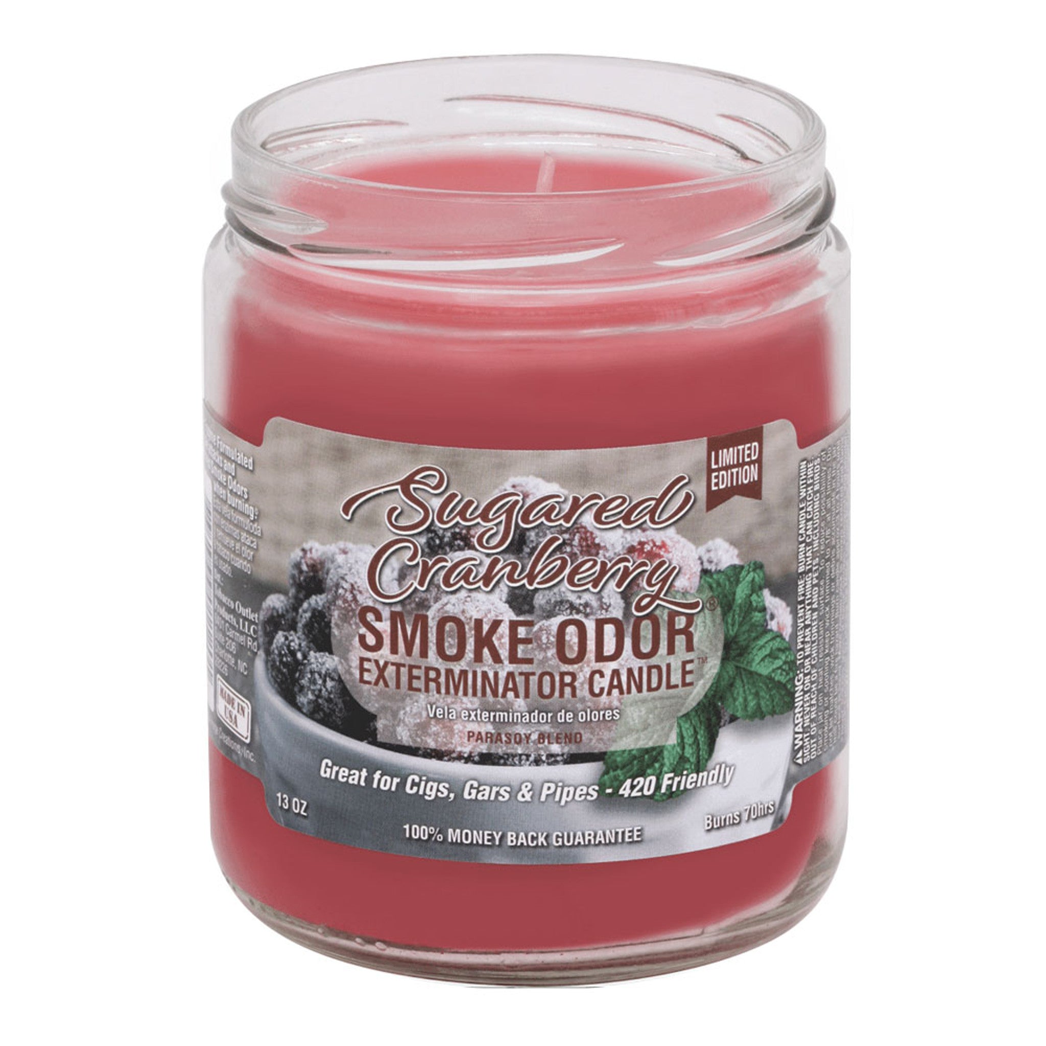 SmokeOdorExterminator_SugaredCranberryCandle_13oz_13Ounce