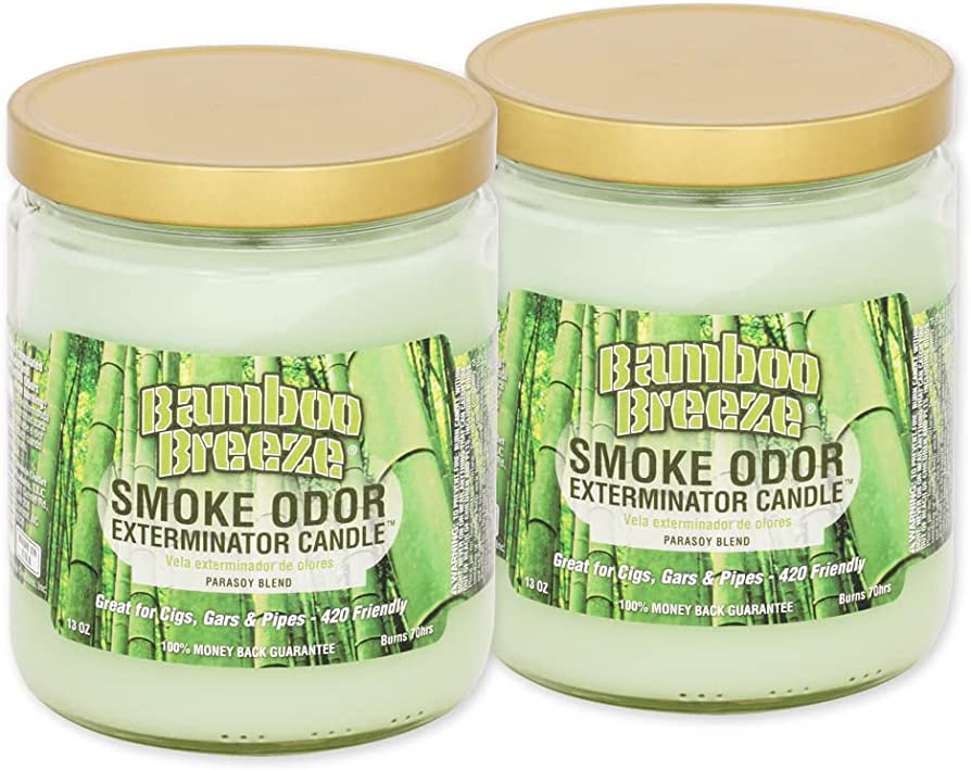 SmokeodorExterminatorBambooBreeze_IncludesTwo13ozJarCandleTwo7ozSpray_TwoCarHangersAllinOneBundle.