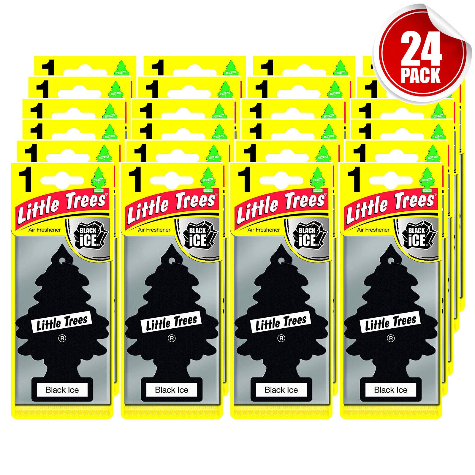 OCDBargainLittleTreesCarAirFresheners_Packof24_HangingCarFresheners_HangingAirFreshenerforHomeandCar_BlackIce_2