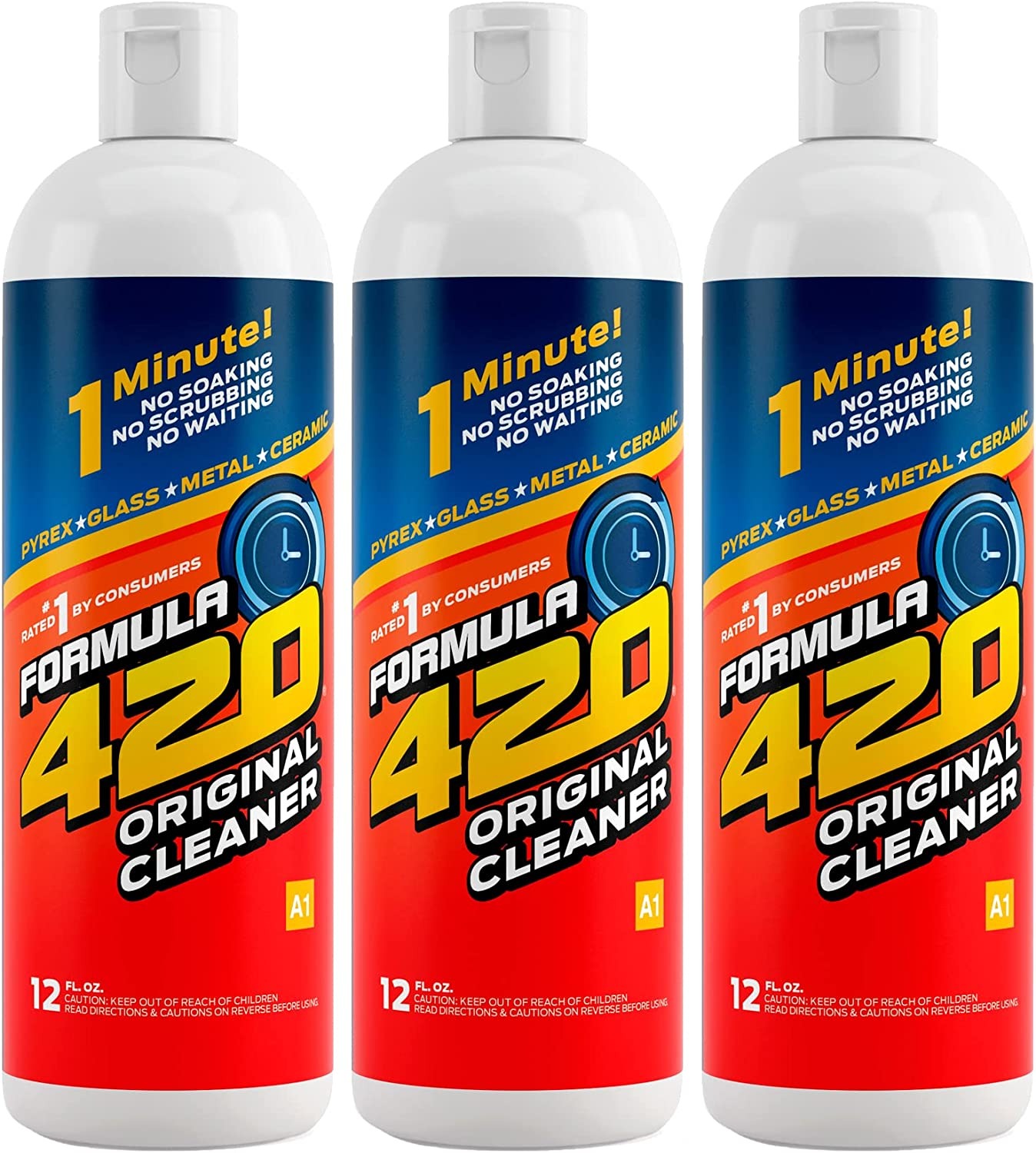 Formula 420 Glass Metal Ceramic Pipe Cleaner 12 Oz. 3 Pack