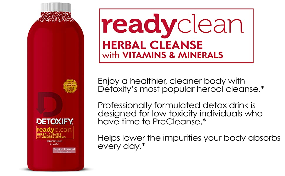 Detoxify_ReadyCleanHerbalCleanse_Tropical_16oz_ProfessionallyFormulatedHerbalDetoxDrink_EnhancedwithMilkThistleSeedExtract_BurdockRootExtract_PlusSticker.2-1