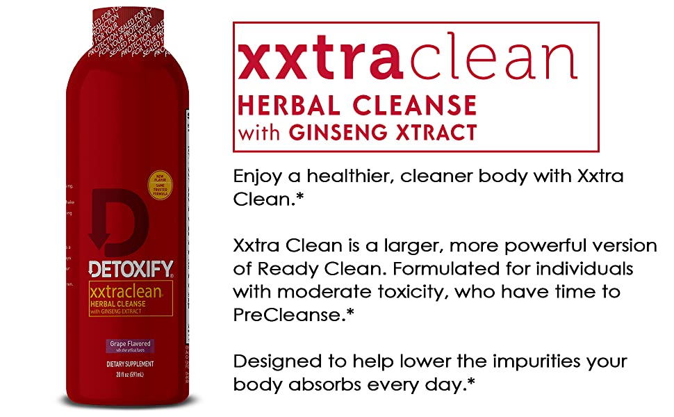 Detoxify_XxtraCleanHerbal_Grape-20oz_ProfessionallyFormulatedExtraStrengthHerbalDetoxDrink_EnhancedwithGinsengExtract_MilkThistleExtract_PlusSticker1