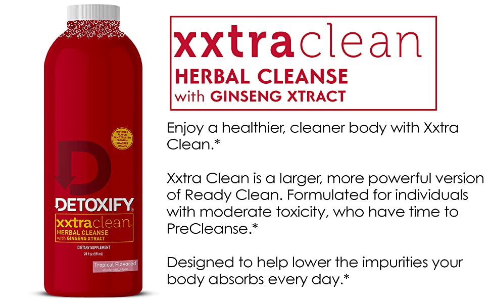 Detoxify_XxtraCleanHerbal_TropicalFruitFlavor-20oz_ProfessionallyFormulatedExtraStrengthHerbalDetoxDrink_EnhancedwithGinsengExtract_MilkThistleExtract-PlusSticker2-1