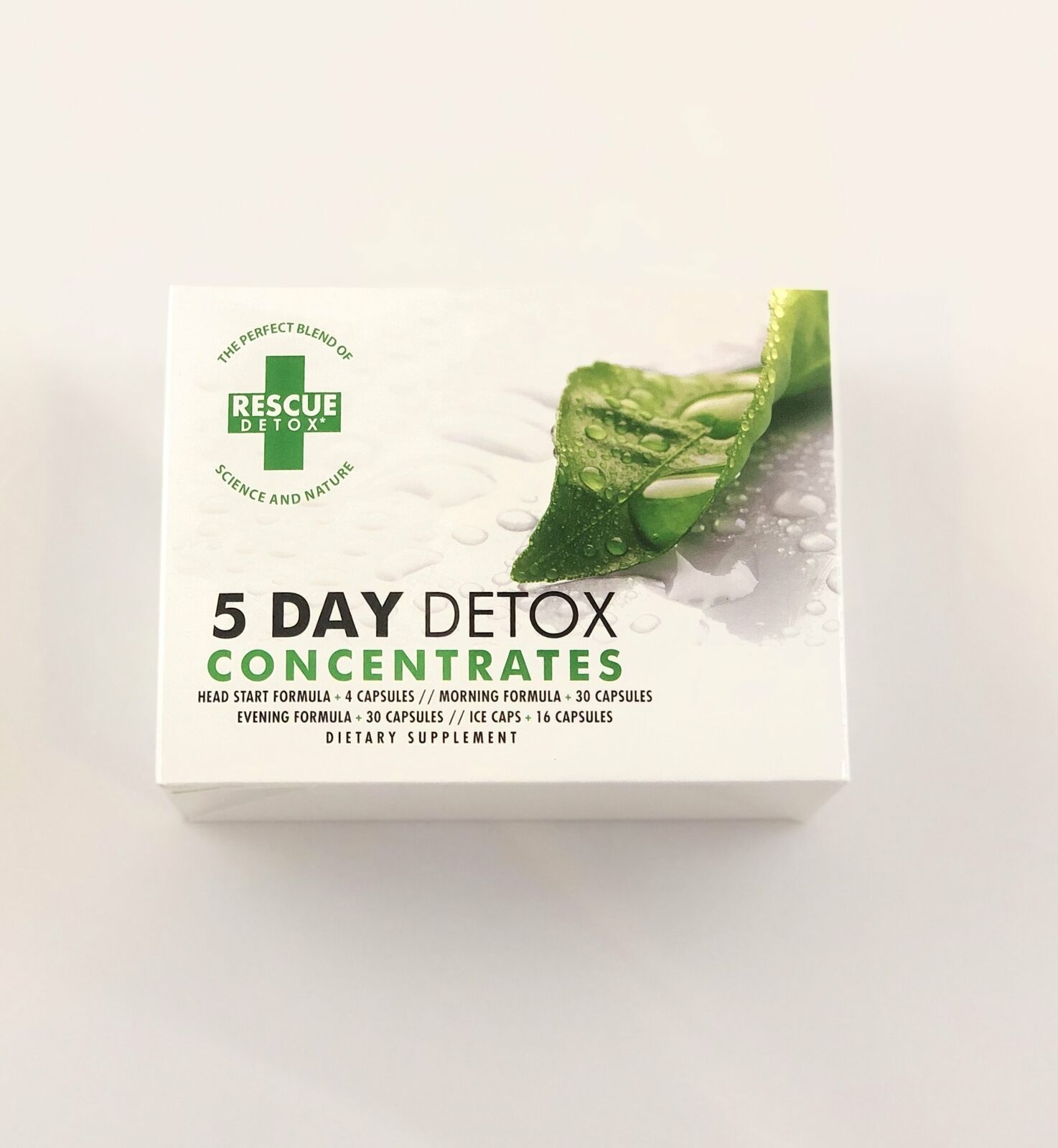 RescueDetox5DayDetoxConcentratesComprehensiveCleansingProgramwithHeadStartBlendandBonusICECaps8ct2