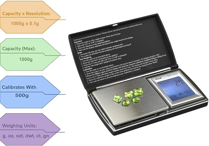 AMERICANWEIGHSCALESBT2SeriesDigitalPocketWeightScale1kgx0.1g_SmallKitchenScale_AMW-BT2-1KG2