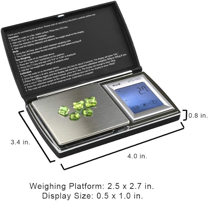 AMERICANWEIGHSCALESBT2SeriesDigitalPocketWeightScale1kgx0.1g_SmallKitchenScale_AMW-BT2-1KG3