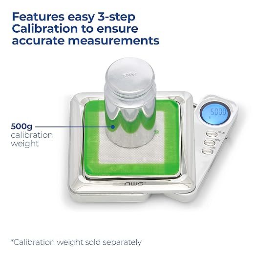 AMERICANWEIGHSCALESBladeSeriesDigitalPrecisionPocketWeightScalewithSiliconeMat_Chrome_1000gx0.1g_BL-1KG-CH-SE_4