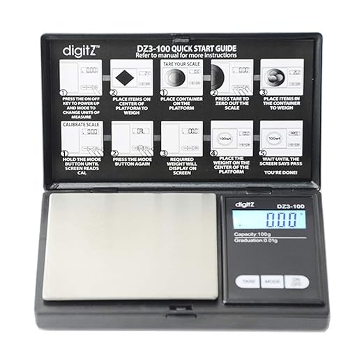 AMERICANWEIGHSCALESDigitZDZSeriesSmallDigitalScalesHerb_Food_JewelryandKitchenScale_PortableTravelFoodScale_BatteryIncluded_150gx0.01g