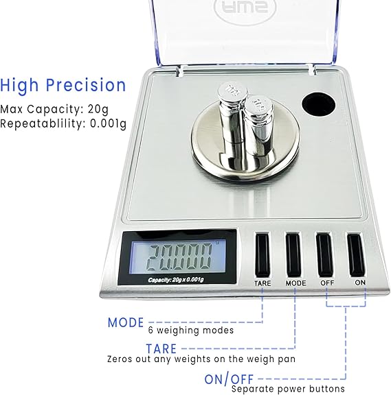 AMERICANWEIGHSCALESGemini20-PortablePrecisionDigitalMilligramScale20gx0.001g_Silver_2