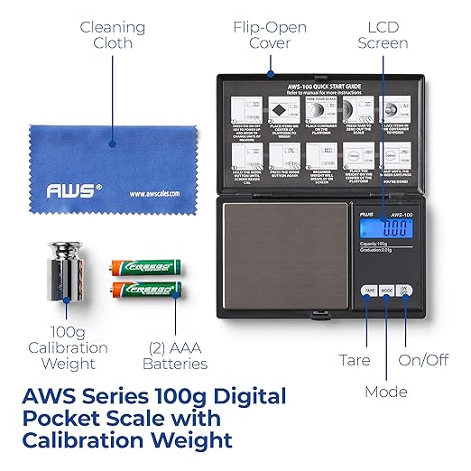 AmericanWeighScalesAWSSeriesDigitalPocketWeightScale100gx0.01g_Black_AWS-100-CAL-CalibrationWeightIncluded1